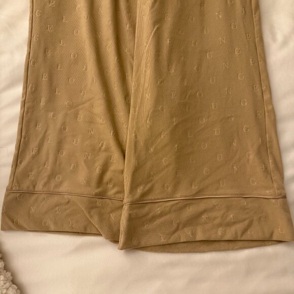 Lounge Luxury Embossed Pajama Trousers in "Mink" - Picture 5 of 5